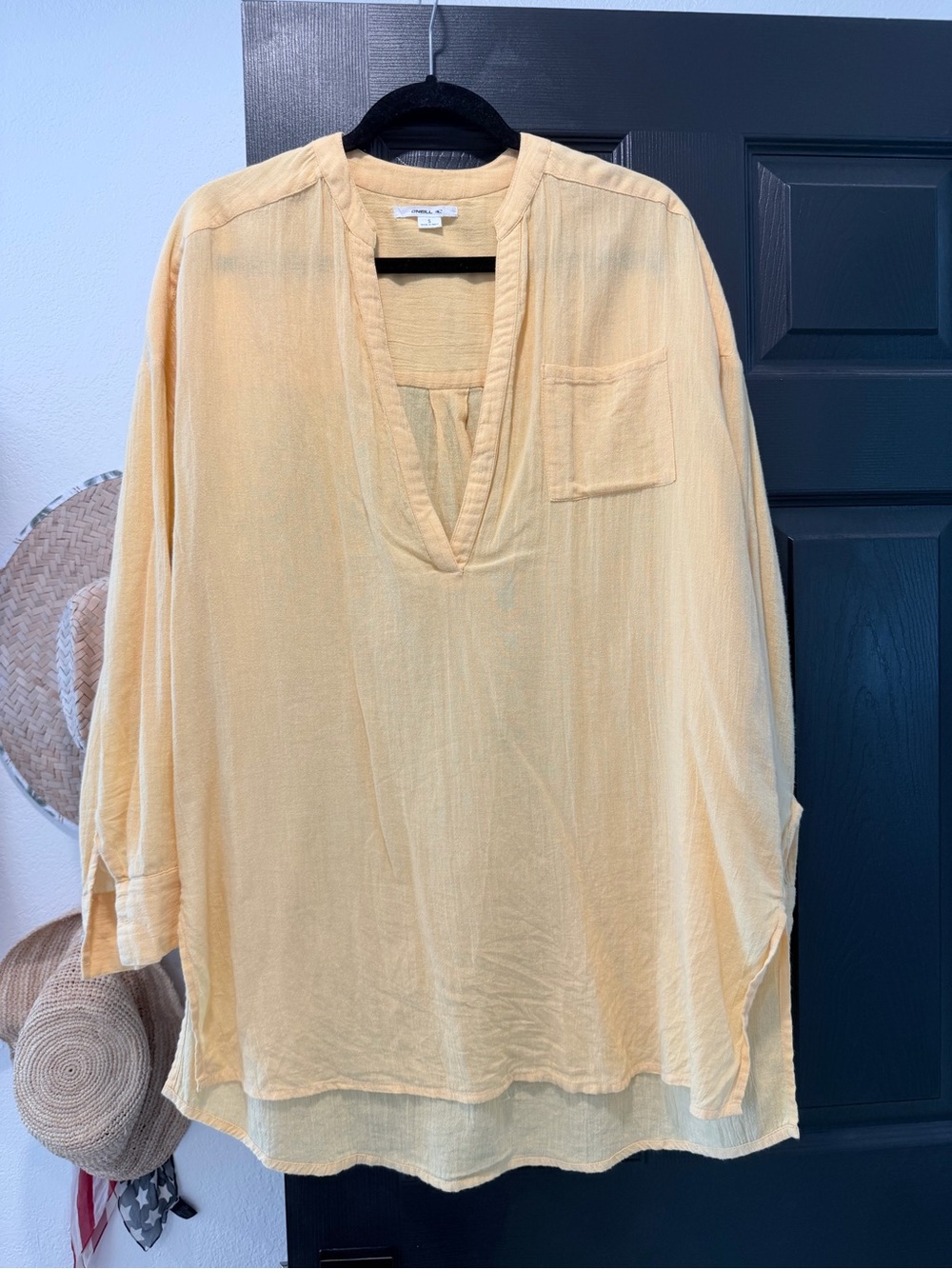 Light Yellow O'Neil V-Neck Women's Tunic Top